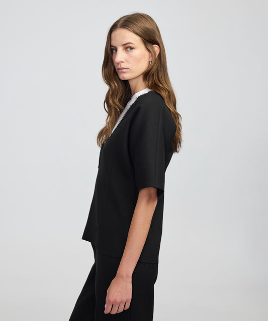 Color-Block Layered Blouse