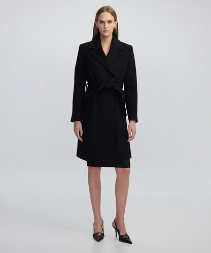 Double-Breasted Coat with Belt