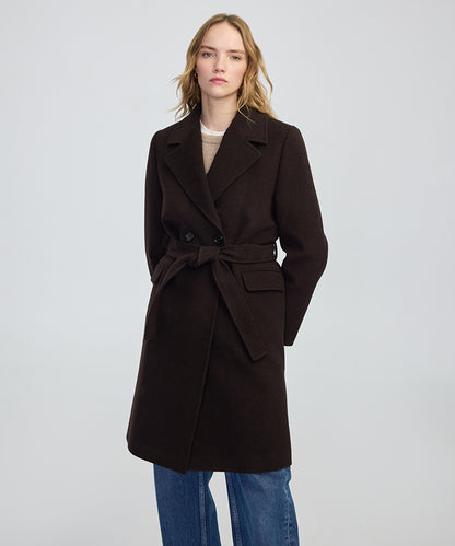Double-Breasted Coat with Belt