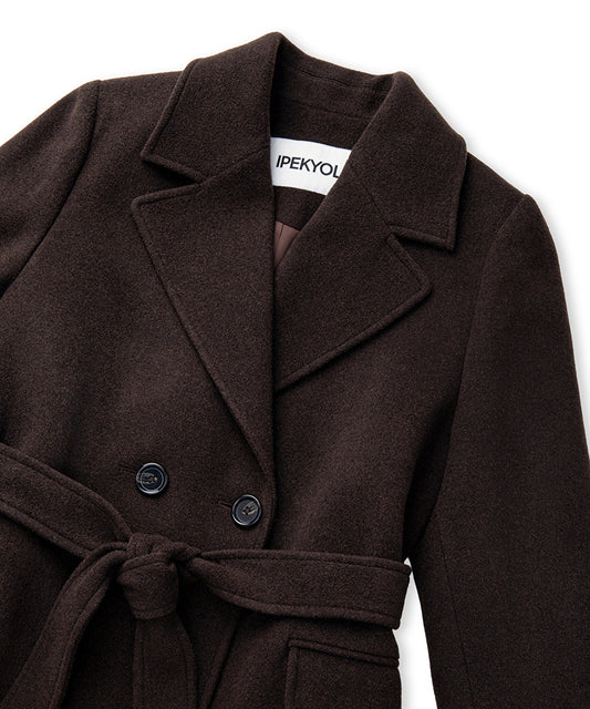 Double-Breasted Coat with Belt
