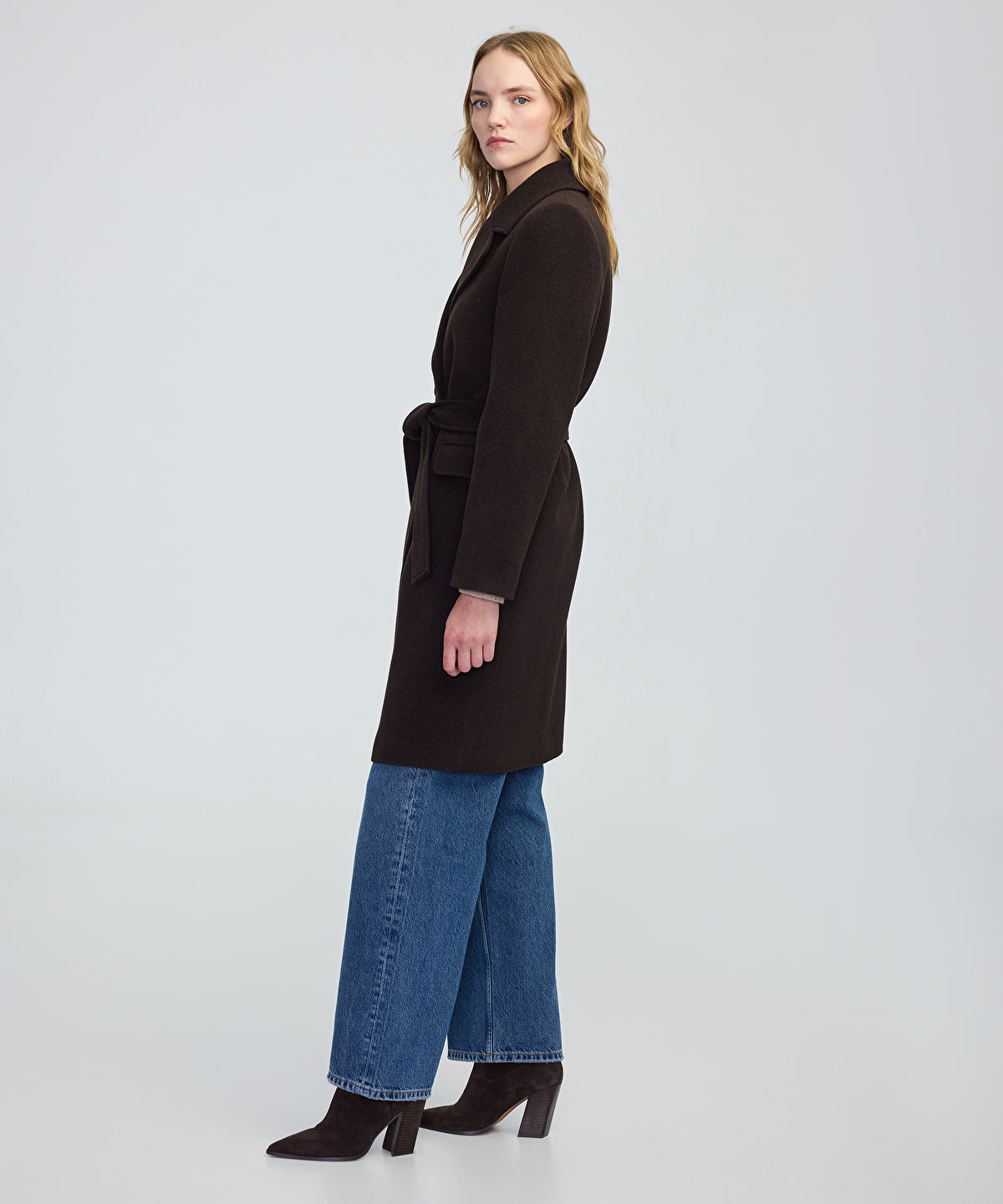Double-Breasted Coat with Belt