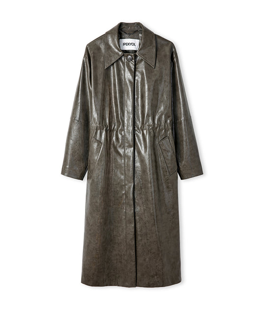 Leather-Effect Coat