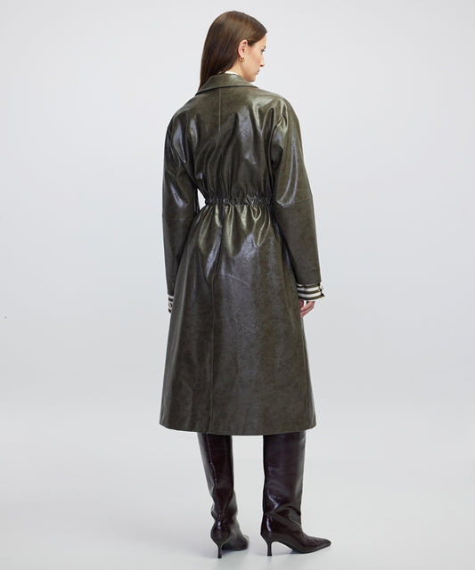 Leather-Effect Coat