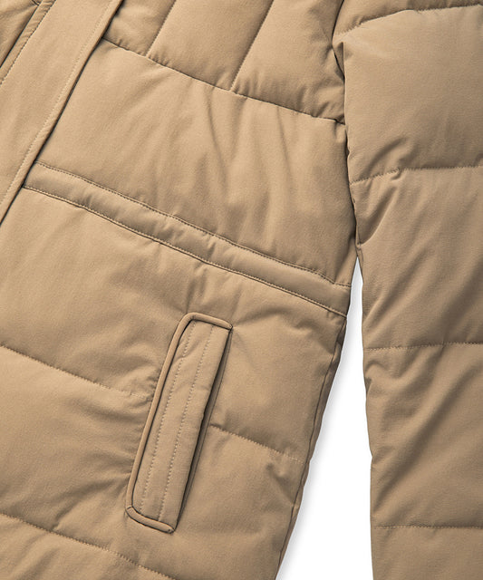 Quilted Puffer with Faux Fur Collar