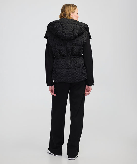 Textured Removable Hooded Vest