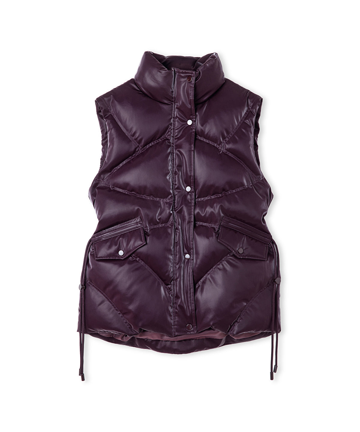 Zoomed High-Collar Puffer Vest