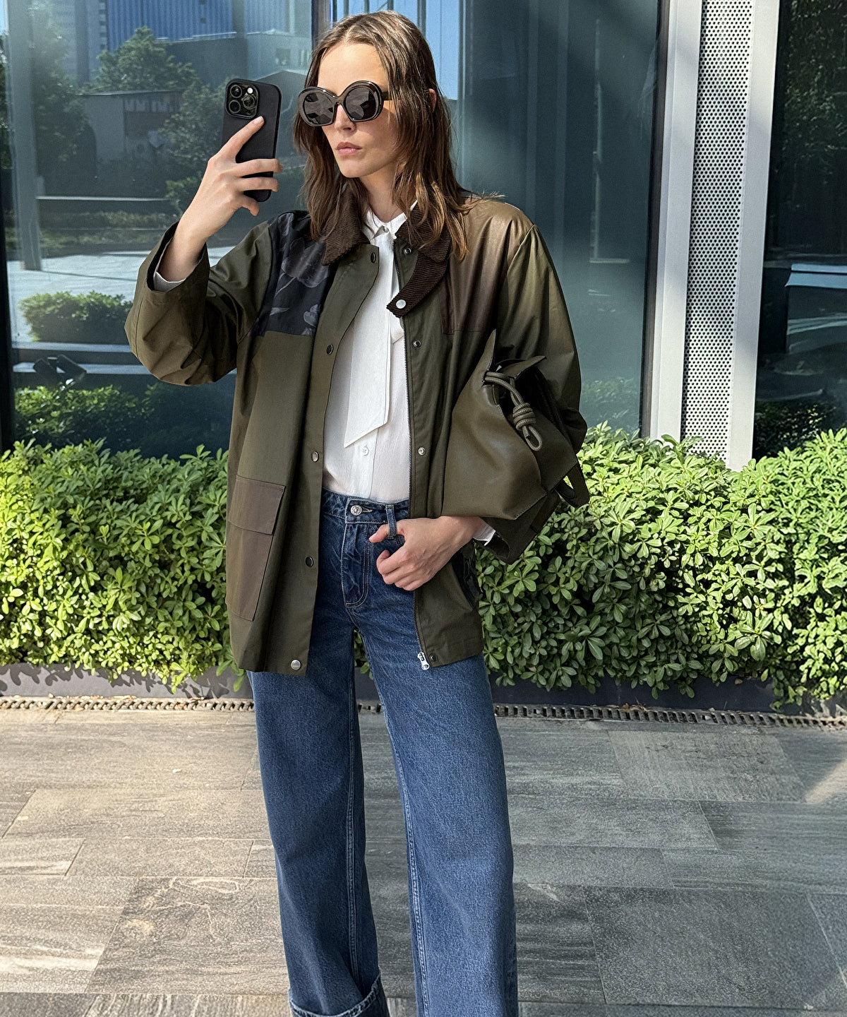 Zoomed Palazzo Jeans