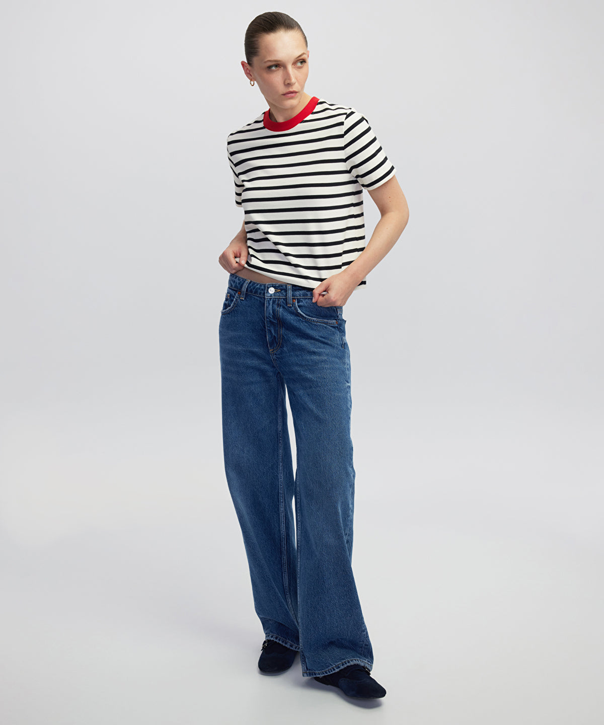 Zoomed Palazzo Jeans