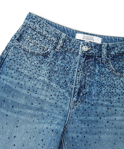 Rhinestone Embellished Jeans