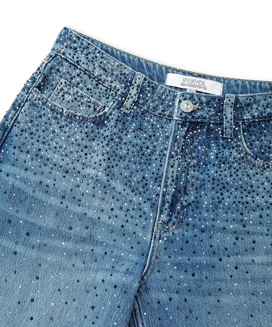 Rhinestone Embellished Jeans