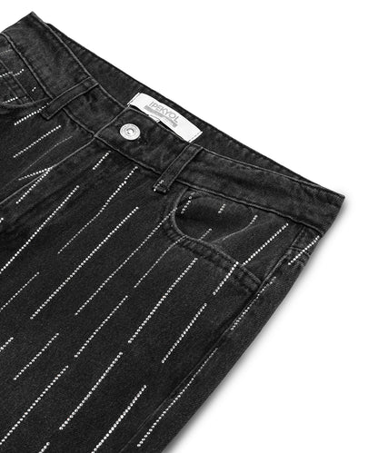 Embellished Wide-Leg Jeans