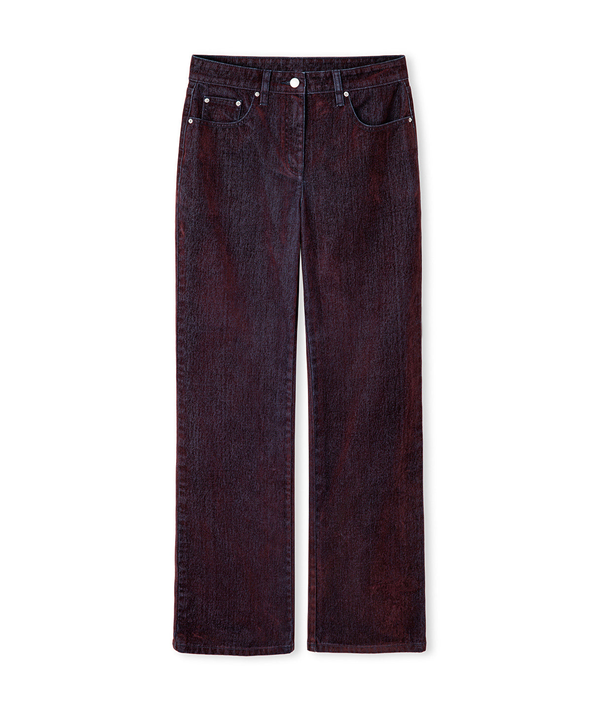 Flocked Wide-Leg Jeans