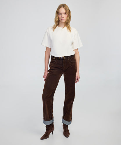 Flocked Wide-Leg Jeans