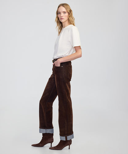 Flocked Wide-Leg Jeans