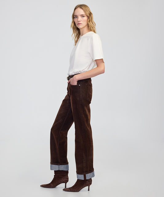 Flocked Wide-Leg Jeans