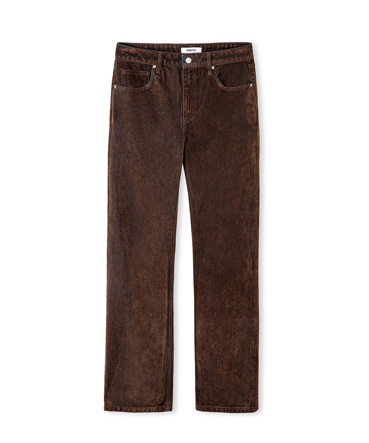 Zoomed Flocked Wide-Leg Jeans