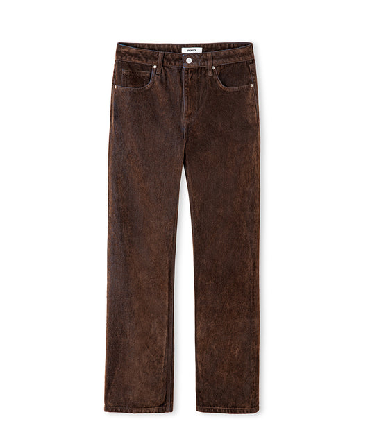 Flocked Wide-Leg Jeans