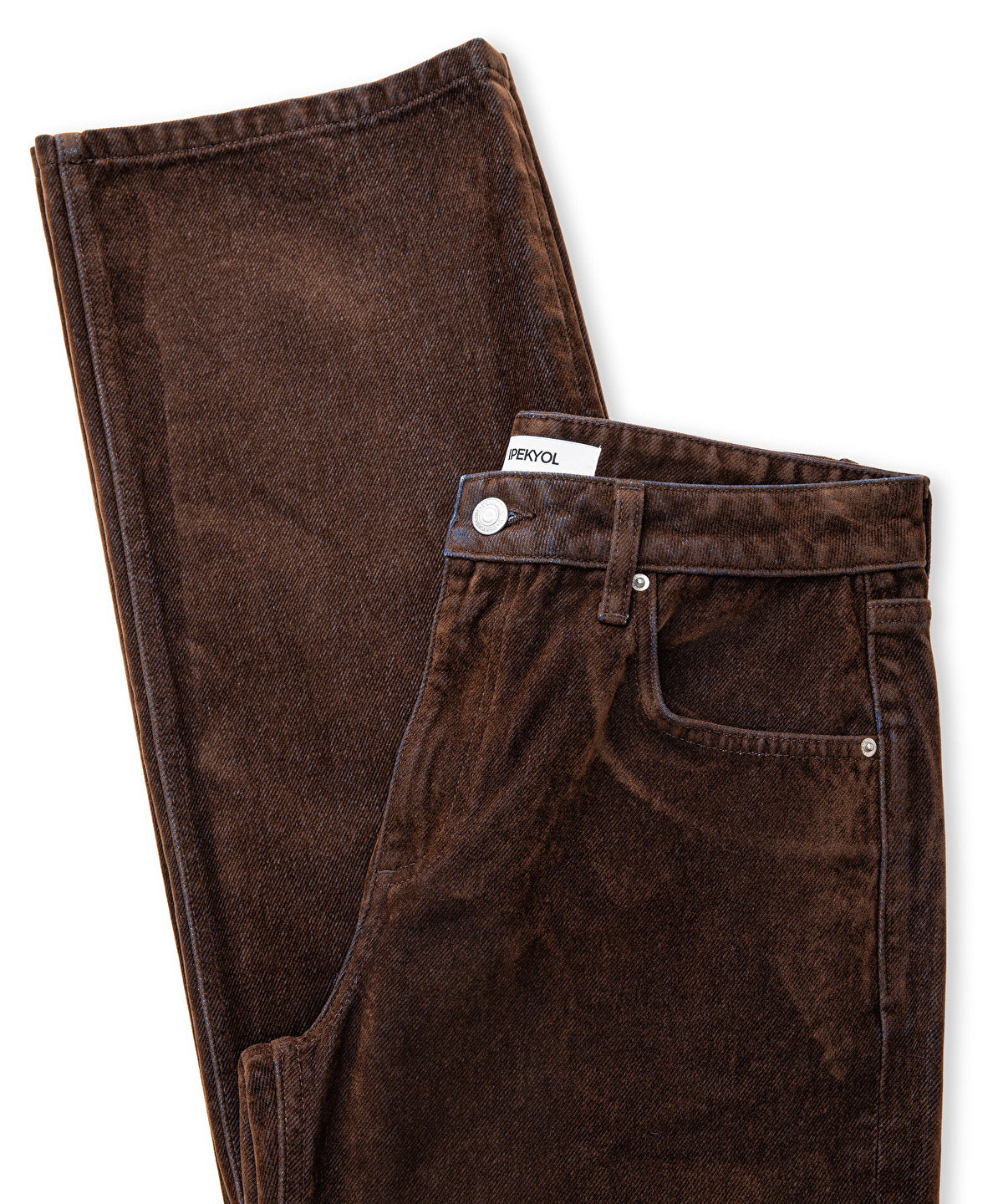 Zoomed Flocked Wide-Leg Jeans