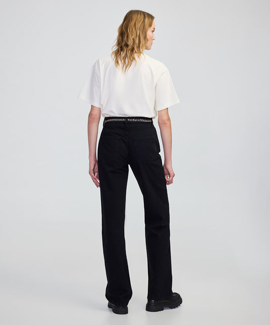 Belted Wide-Leg Jeans