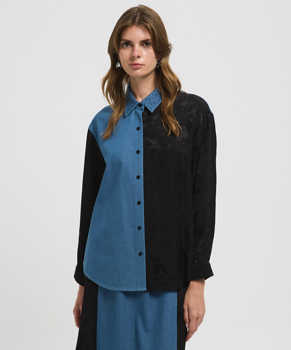 Zoomed Mixed Rhinestone Shirt 