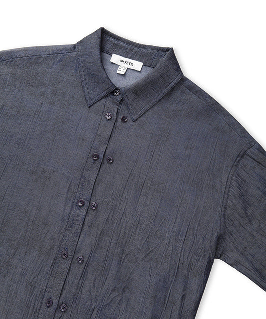 Textured Shirt with Double Placket