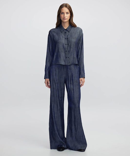 Textured Shirt with Double Placket