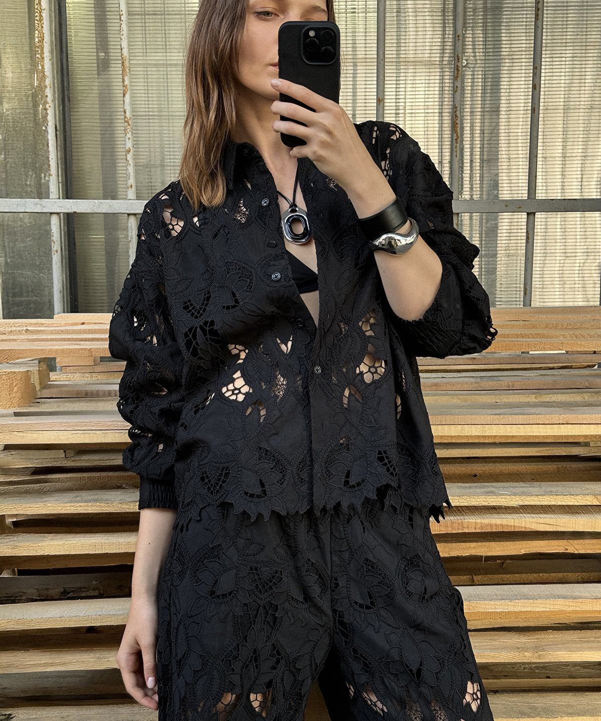 Zoomed Broderie Anglaise Shirt