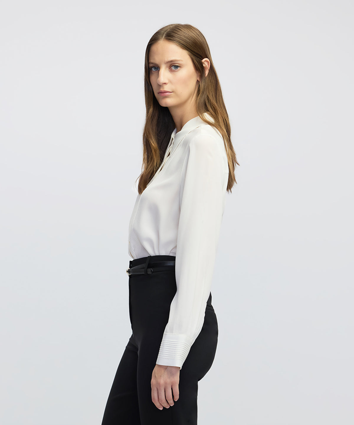 Silk Shirt with Nervure Placket