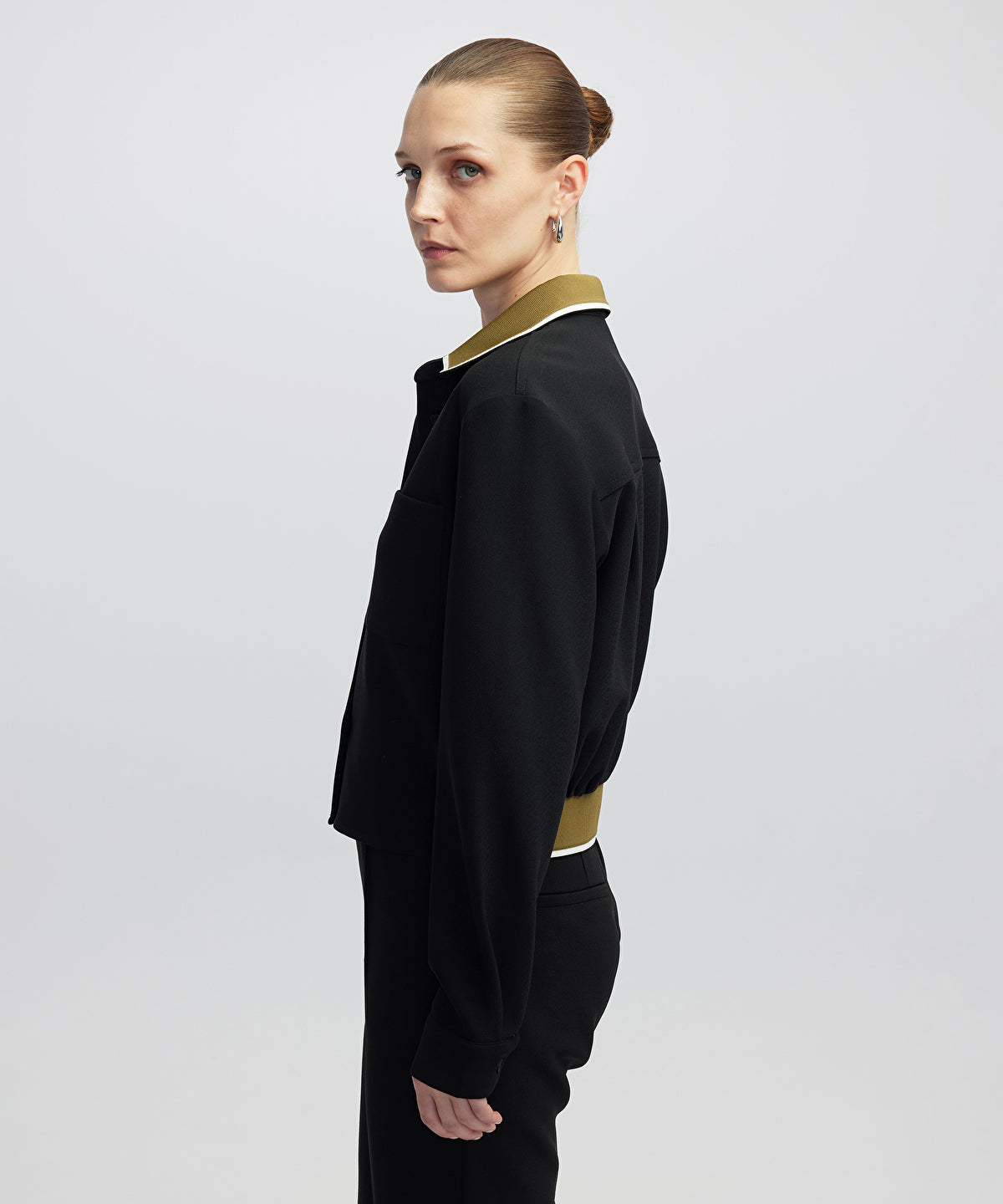 Contrast Collar Shirt