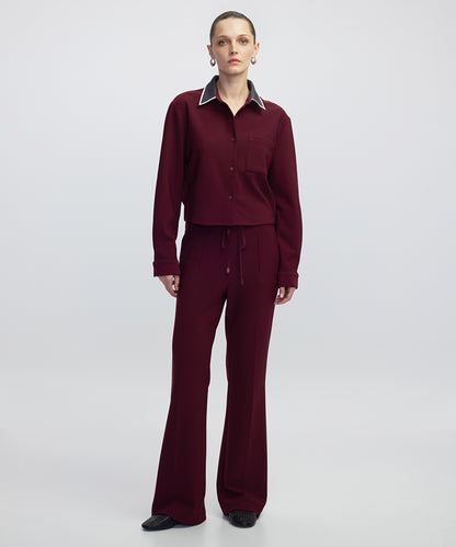 Contrast Collar Shirt