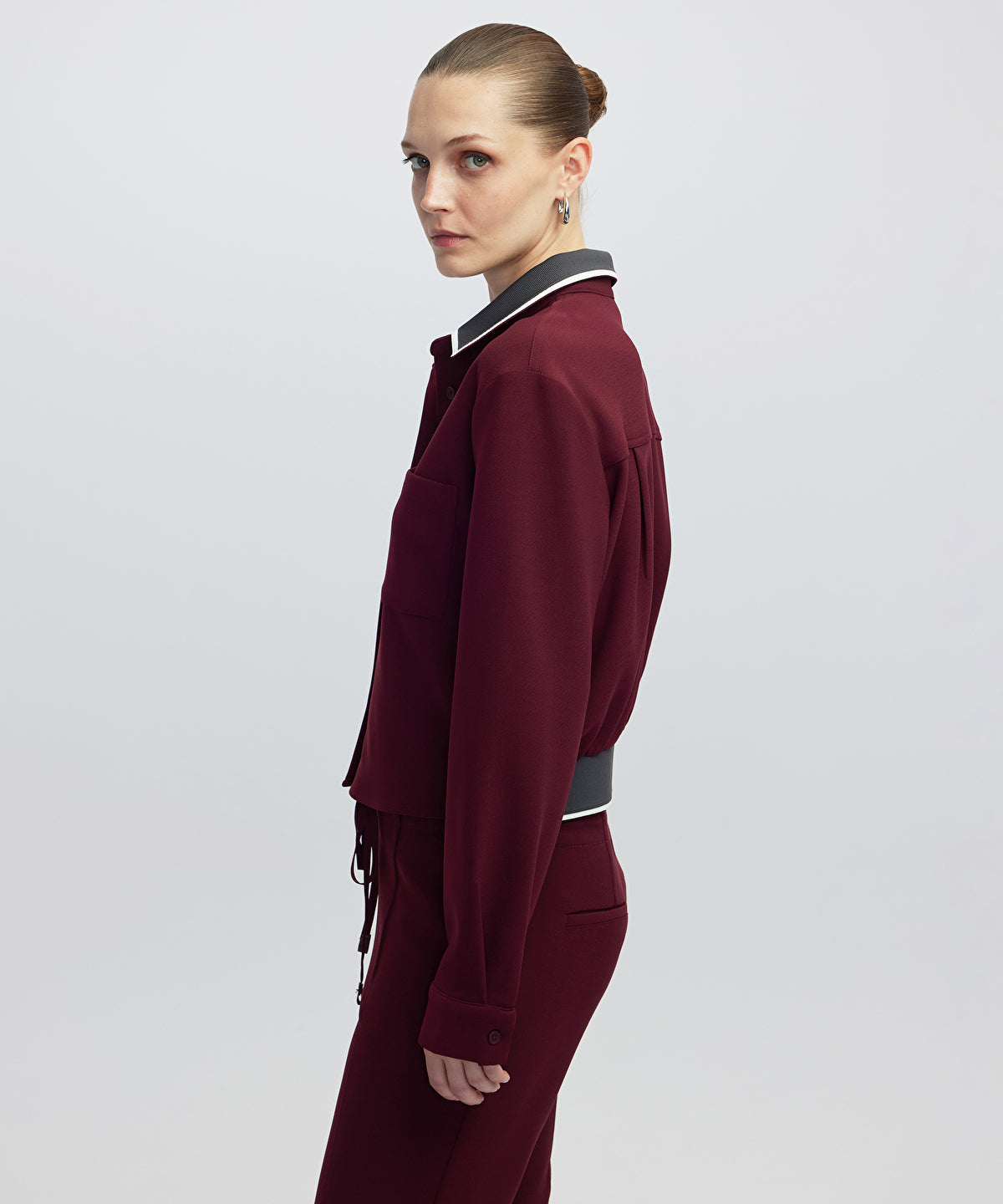 Contrast Collar Shirt