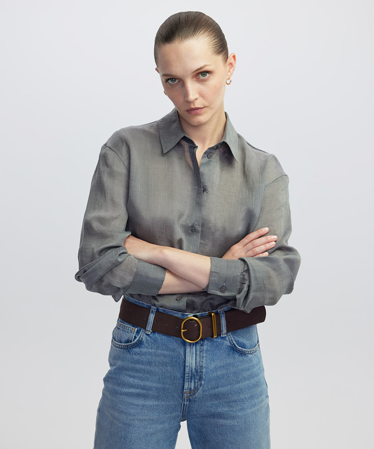 Adjustable Back Hem Shirt