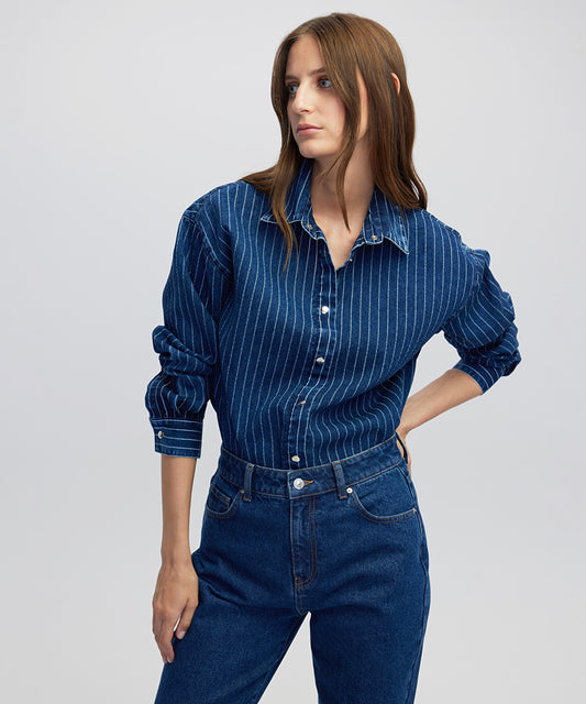 Striped Denim Shirt