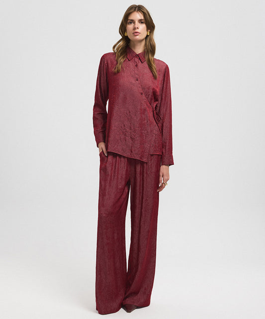 Asymmetric Tie Waist Shirt 