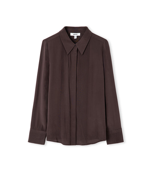 Silk Shirt with Pintucks
