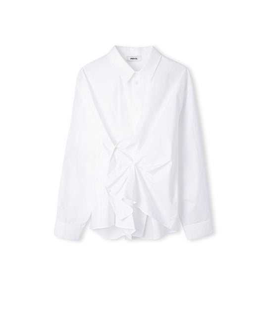 Asymmetric Poplin Shirt
