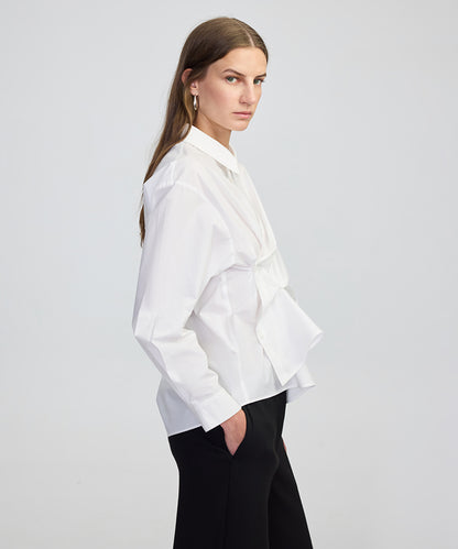 Asymmetric Poplin Shirt