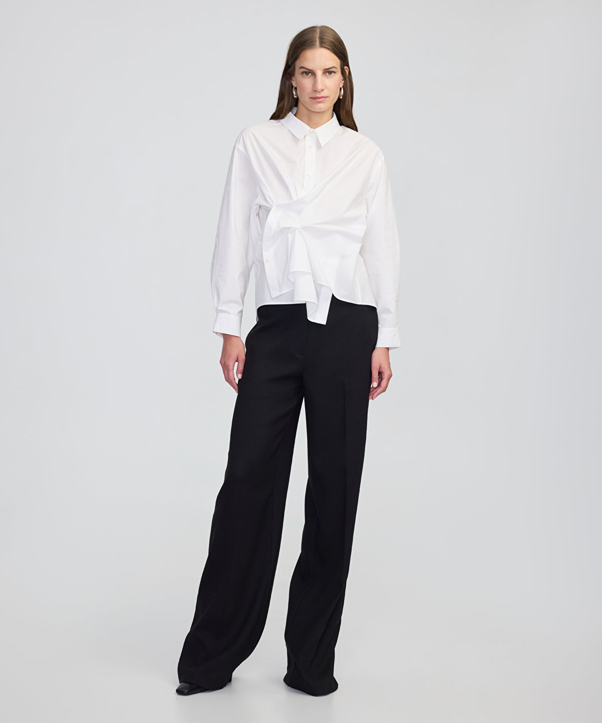 Zoomed Asymmetric Poplin Shirt