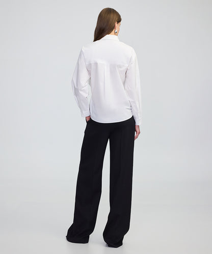 Asymmetric Poplin Shirt