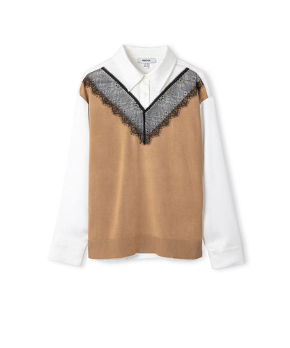 Mixed Color-Block Shirt