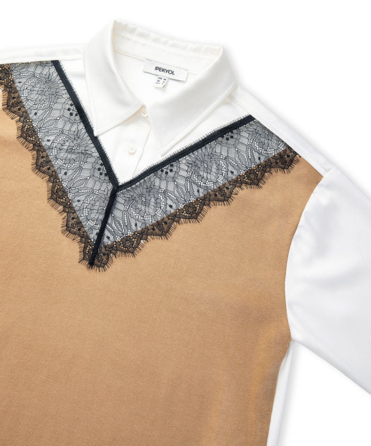 Mixed Color-Block Shirt