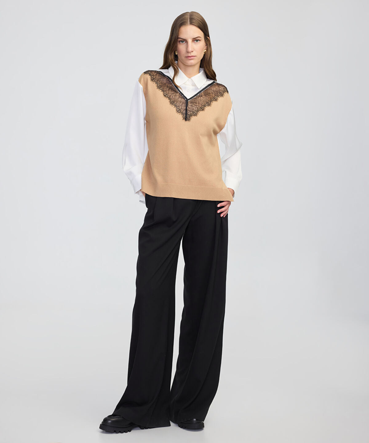 Zoomed Mixed Color-Block Shirt