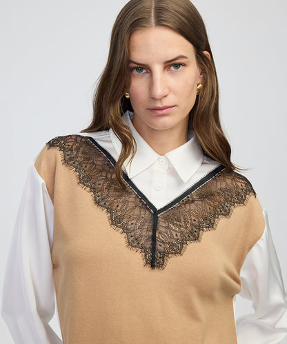 Mixed Color-Block Shirt