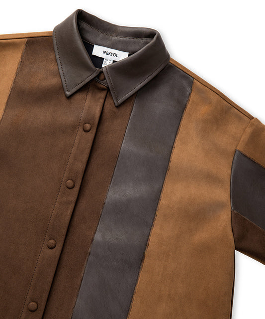 Color-Block Mixed Shirt