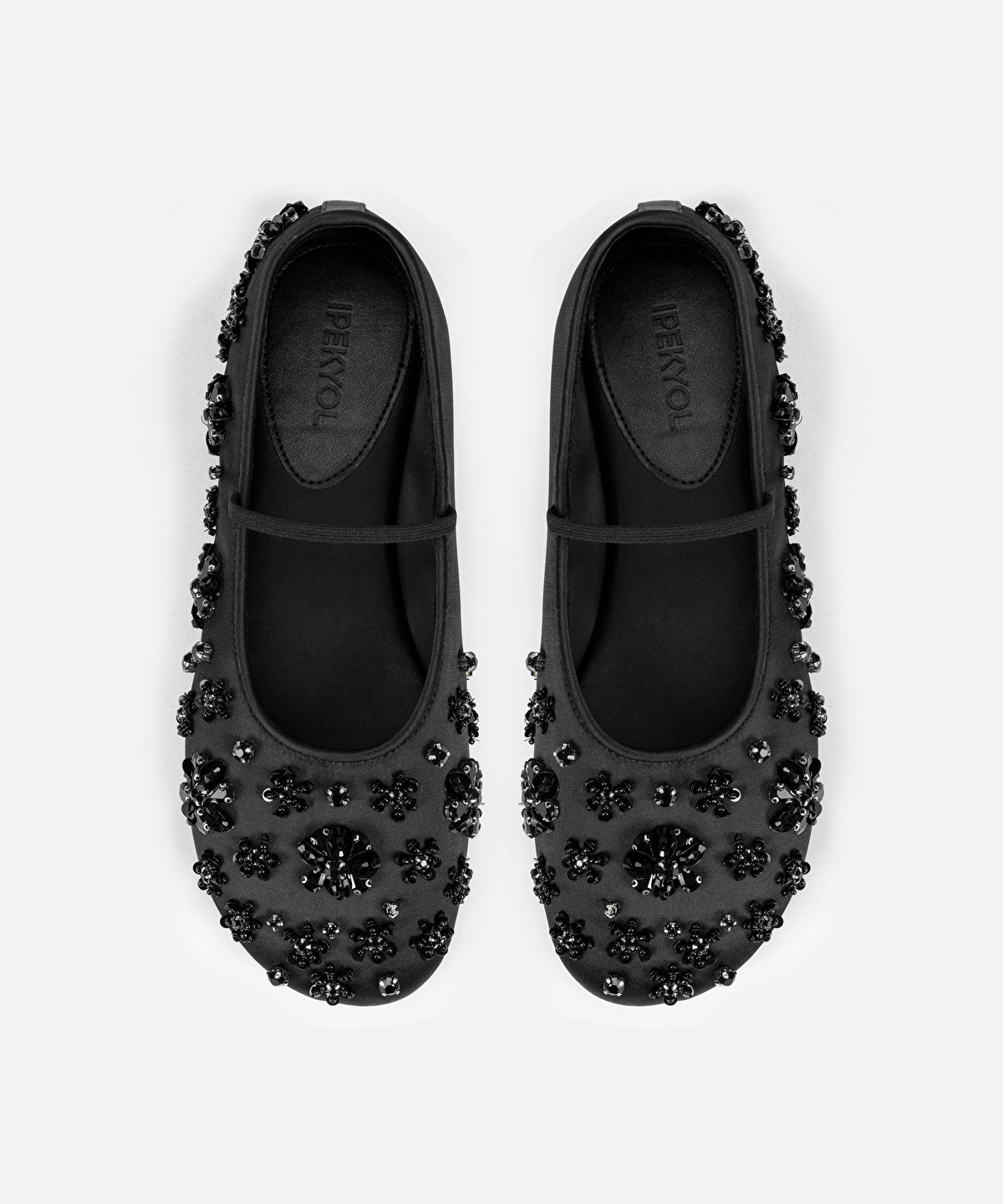 Zoomed Embellished Ballet Flats