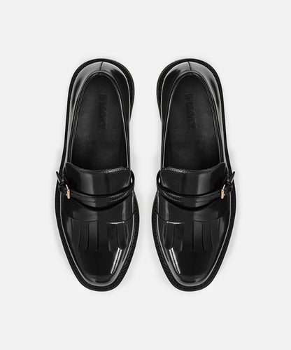 Tassel Loafers with Gold Buckle