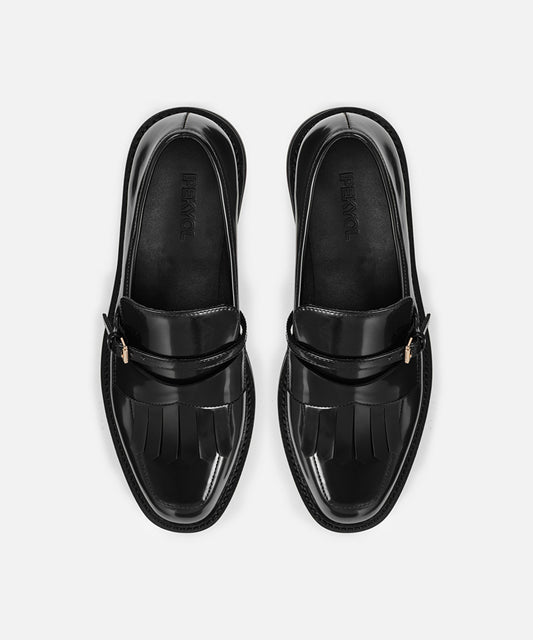 Tassel Loafers with Gold Buckle