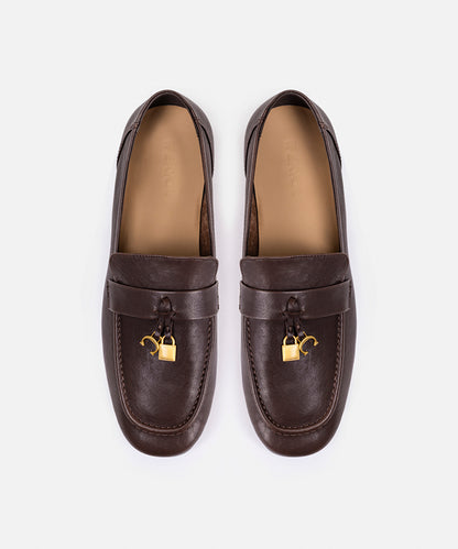 Embellished Leather Loafers
