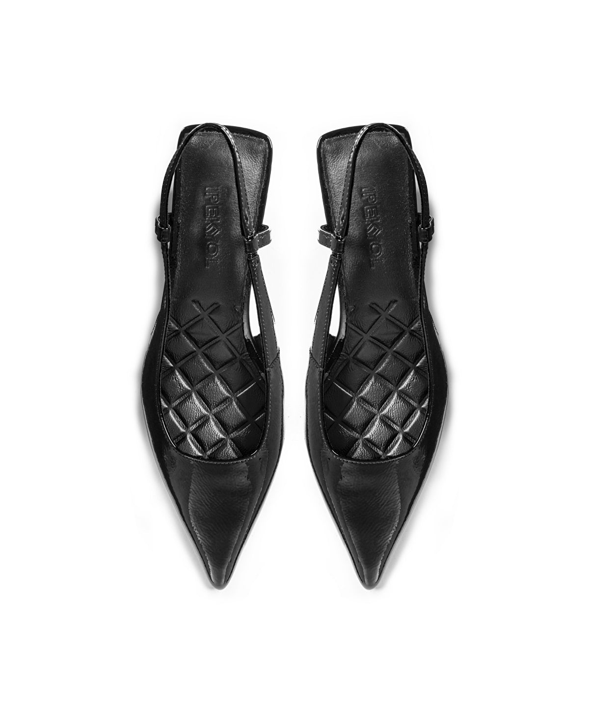 Leather Shoes with Geometric Heels