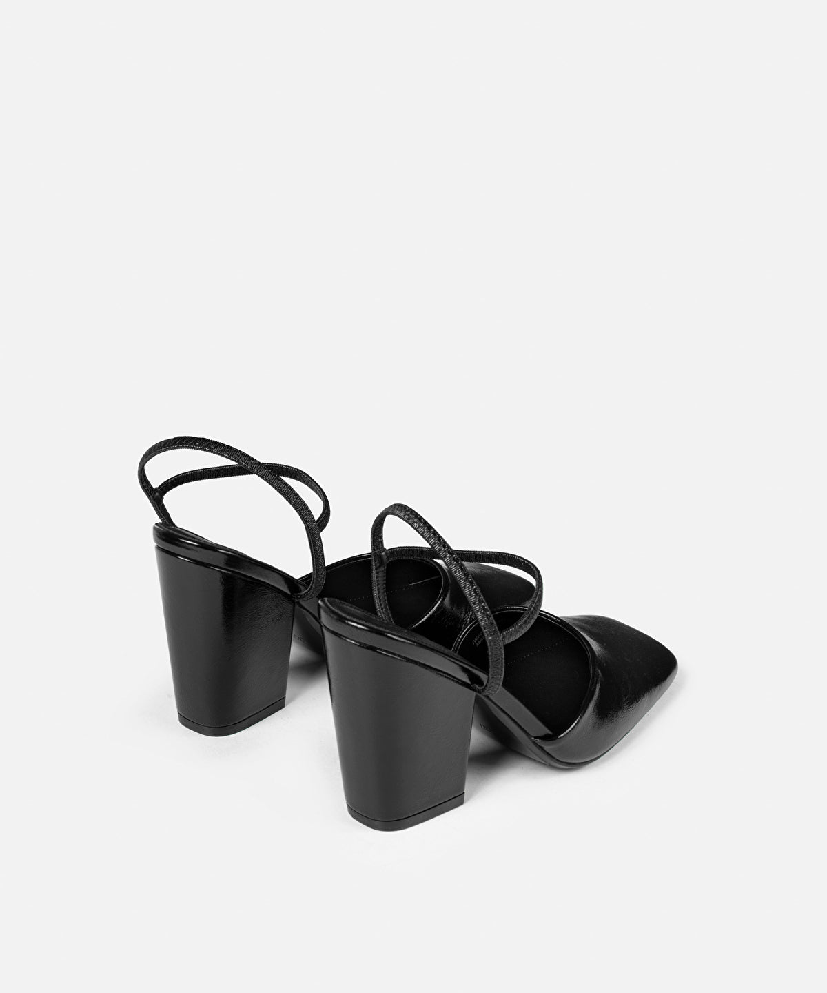Leather-Effect Shoes with Block Heels